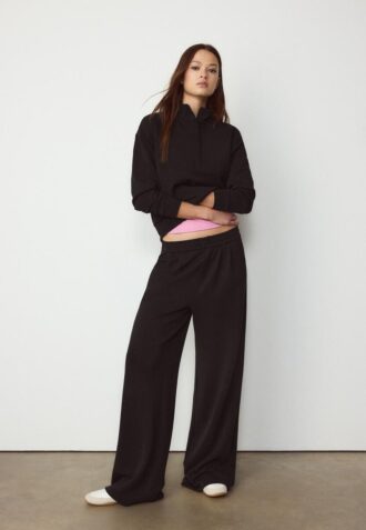 Soft Touch sweatshirt med dragkedja