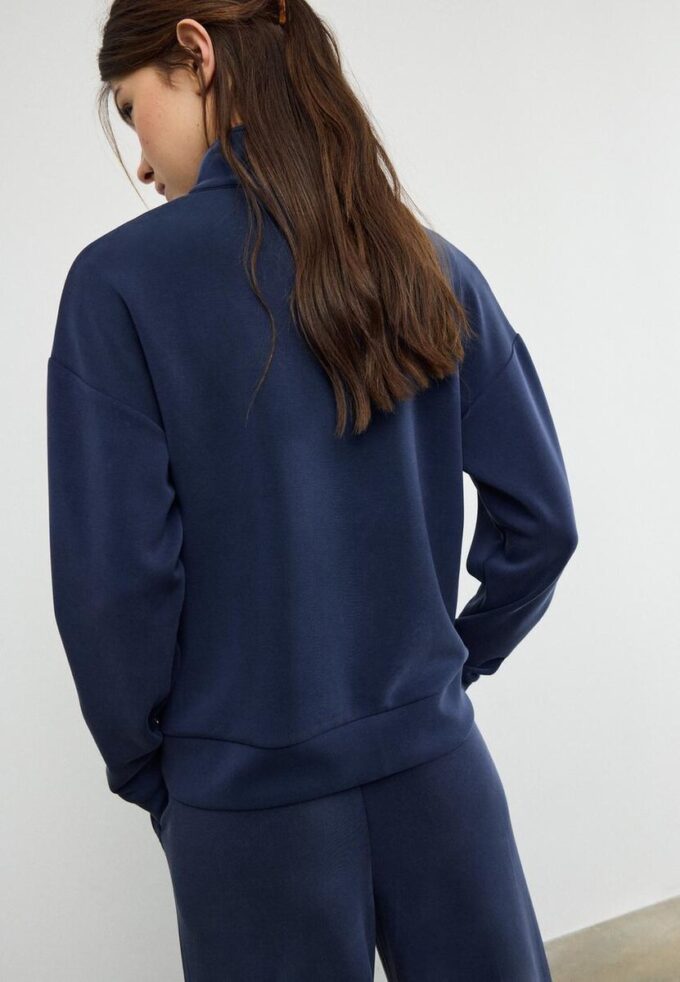 Soft Touch sweatshirt med dragkedja
