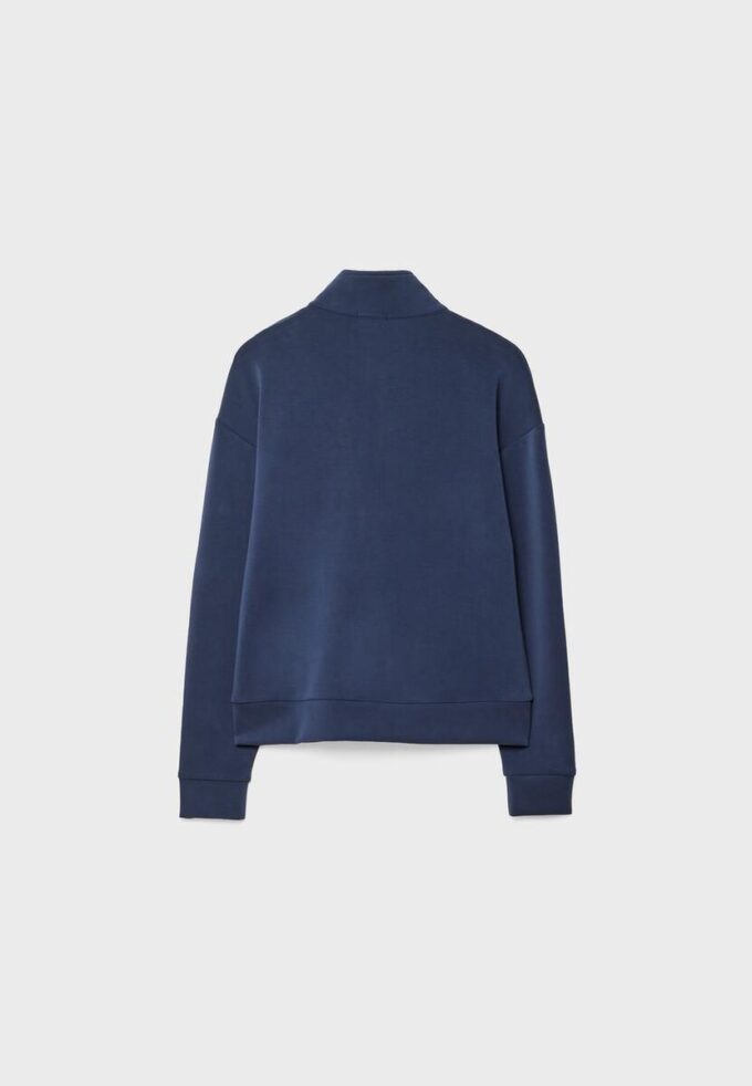 Soft Touch sweatshirt med dragkedja