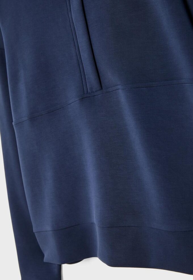 Soft Touch sweatshirt med dragkedja