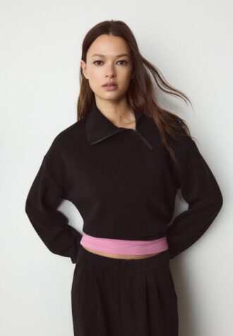 Soft Touch sweatshirt med dragkedja i sidan Soft Touch sweatshirt med dragkedja i sidan
