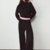Soft Touch sweatshirt med dragkedja i sidan
