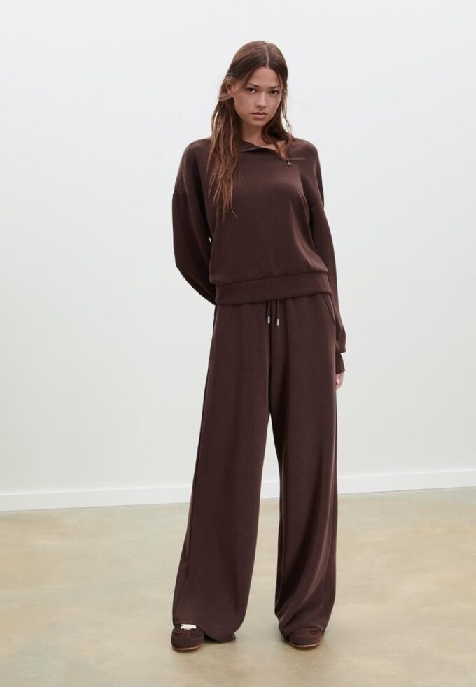 Soft Touch sweatshirt med dragkedja i sidan Soft Touch sweatshirt med dragkedja i sidan
