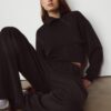 Soft Touch sweatshirt med dragkedja i sidan