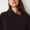 Soft Touch sweatshirt med dragkedja i sidan
