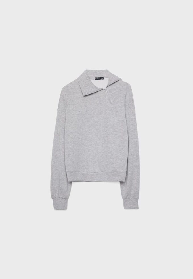 Soft Touch sweatshirt med dragkedja i sidan Soft Touch sweatshirt med dragkedja i sidan