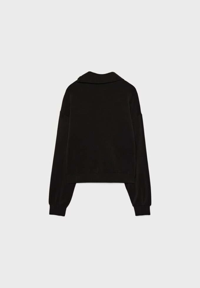 Soft Touch sweatshirt med dragkedja i sidan