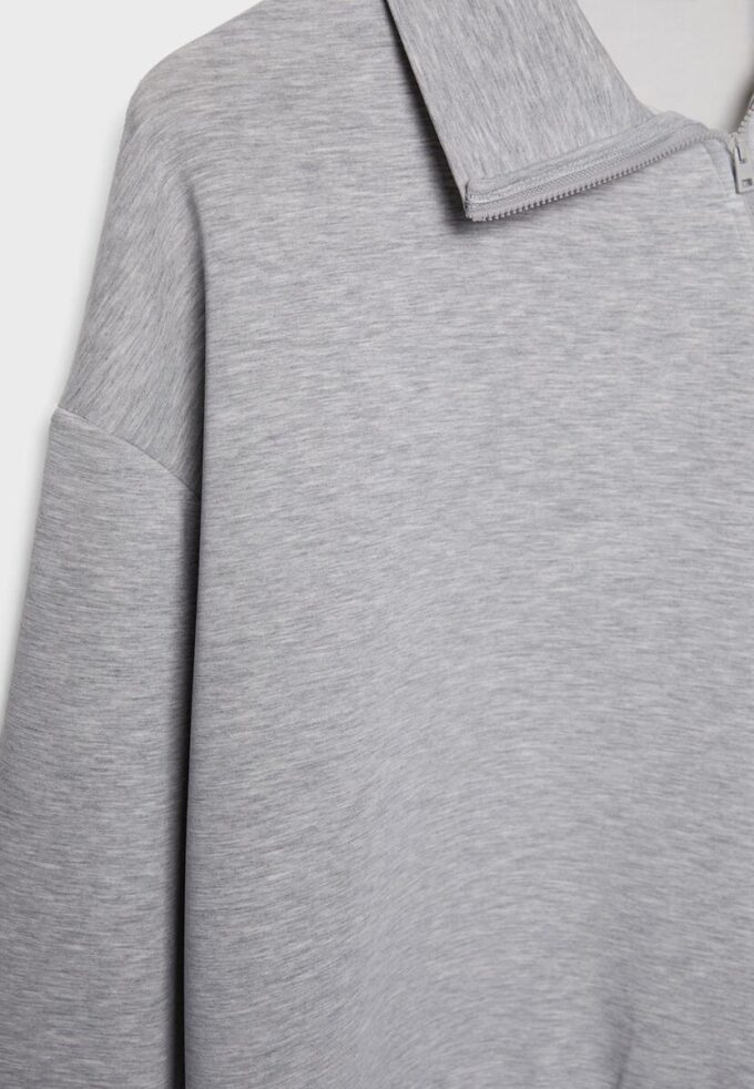 Soft Touch sweatshirt med dragkedja i sidan Soft Touch sweatshirt med dragkedja i sidan