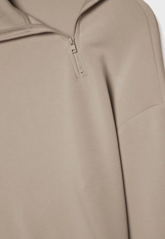 Soft Touch sweatshirt med dragkedja i sidan Soft Touch sweatshirt med dragkedja i sidan