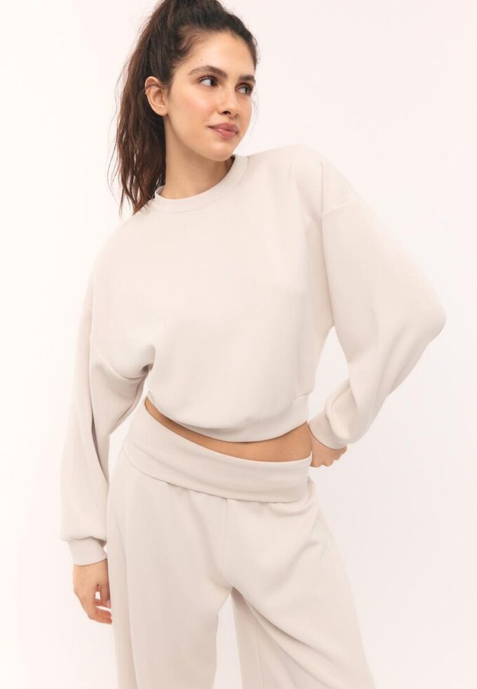 Soft Touch sweatshirt med fladdermusärmar Soft Touch sweatshirt med fladdermusärmar