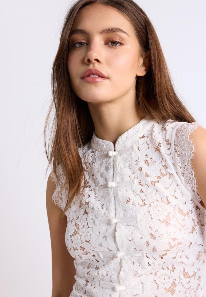 Spets-Qipao-Toppar Spets-Qipao-Toppar