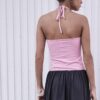 Stickad halterneck-toppar