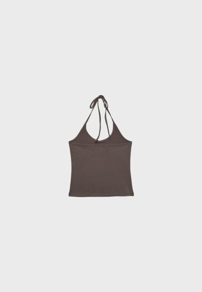 Stickad halterneck-toppar