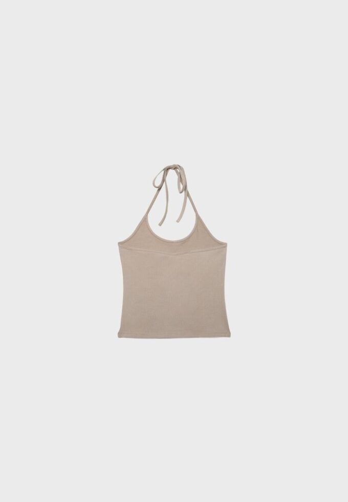 Stickad halterneck-toppar