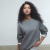 Stickat T-shirt med rund hals
