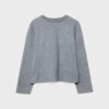 Stickat T-shirt med rund hals