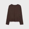 Stickat T-shirt med rund hals