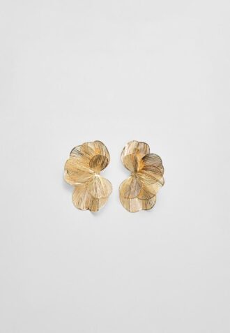 Strukturerade blommiga örhängen