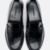 Svarta loafers i skinnimitation