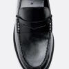 Svarta loafers i skinnimitation