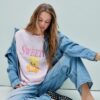 Sweety kortärmad T-shirt med rund hals