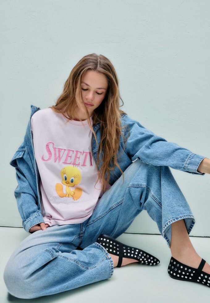 Sweety kortärmad T-shirt med rund hals