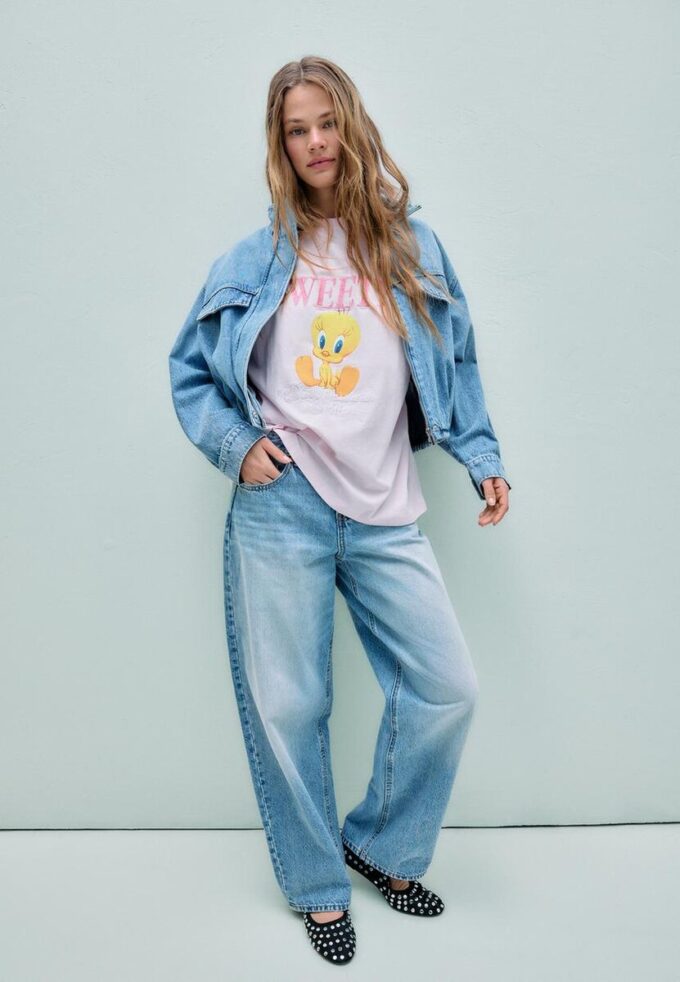 Sweety kortärmad T-shirt med rund hals