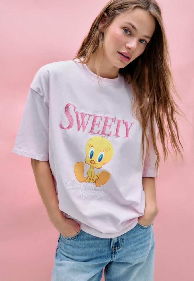 Sweety kortärmad T-shirt med rund hals
