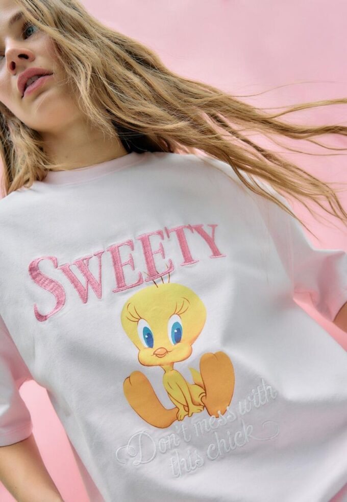 Sweety kortärmad T-shirt med rund hals