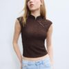 T-shirt i spets i Qipao-stil T-shirt i spets i Qipao-stil
