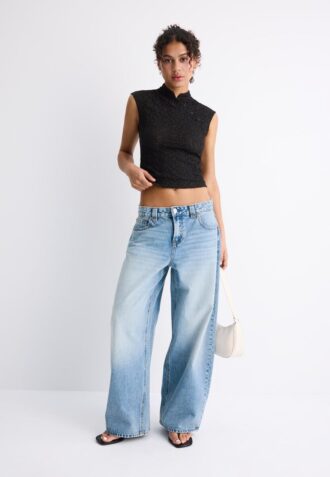 T-shirt i spets i Qipao-stil