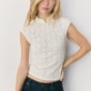 T-shirt i spets i Qipao-stil T-shirt i spets i Qipao-stil