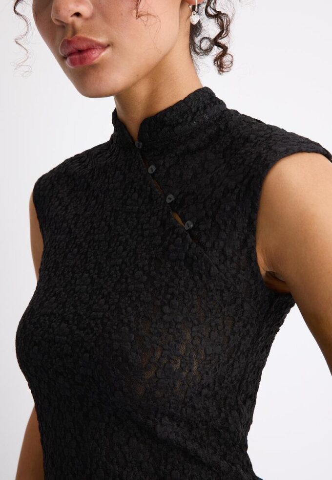 T-shirt i spets i Qipao-stil T-shirt i spets i Qipao-stil