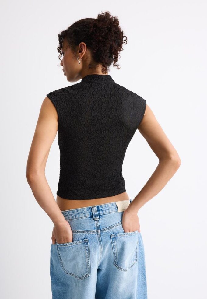 T-shirt i spets i Qipao-stil T-shirt i spets i Qipao-stil