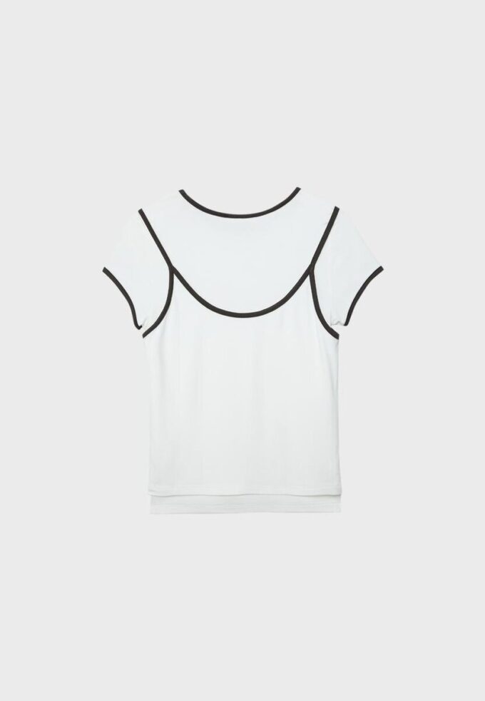 T-shirt med dubbla kontraster