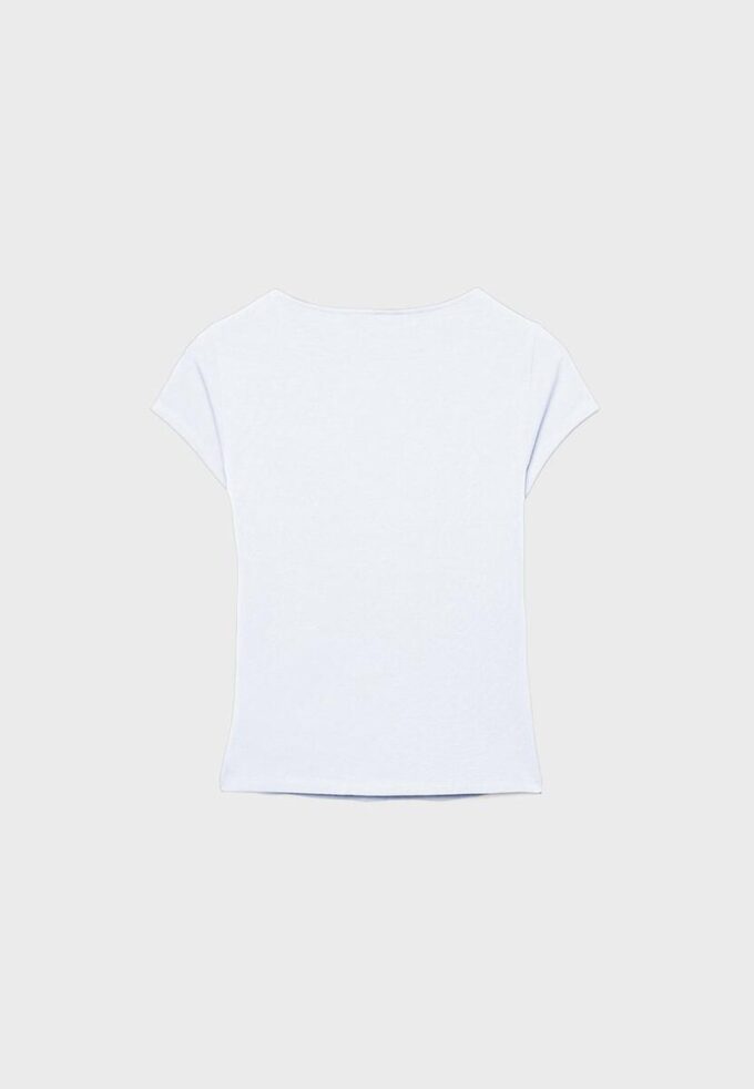 T-shirt med V-ringning och korta ärmar T-shirt med V-ringning och korta ärmar