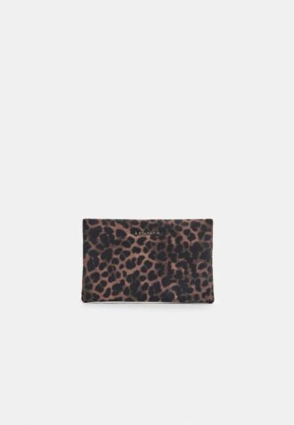 Toalettväska med leopardmönster och dragkedja