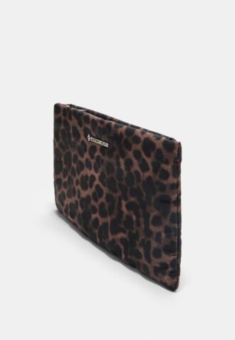Toalettväska med leopardmönster och dragkedja