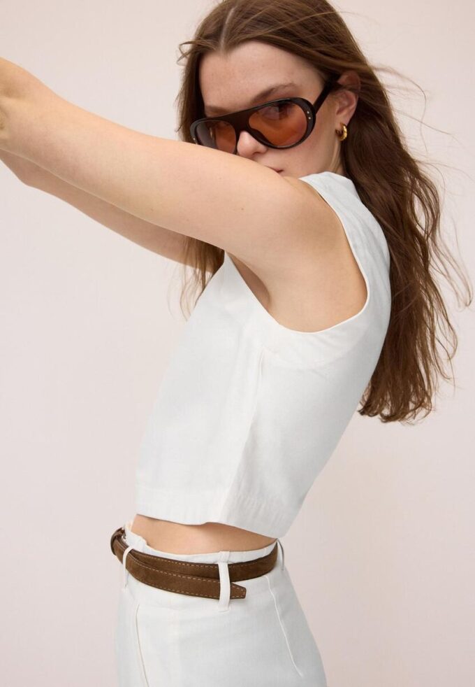Toppar med linneeffekt och racerback Toppar med linneeffekt och racerback