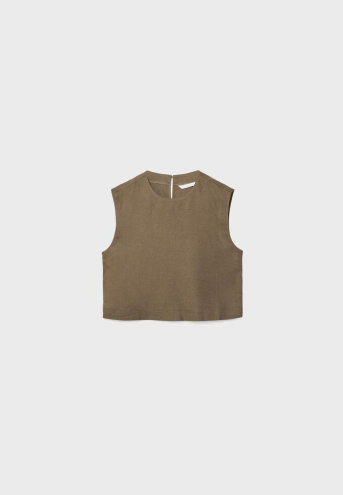 Toppar med linneeffekt och racerback