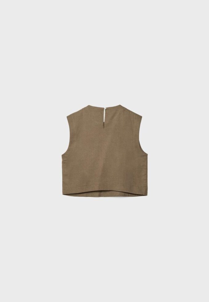 Toppar med linneeffekt och racerback