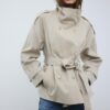Trenchcoat med hög hals