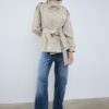 Trenchcoat med hög hals