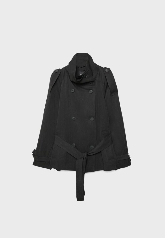 Trenchcoat med hög hals