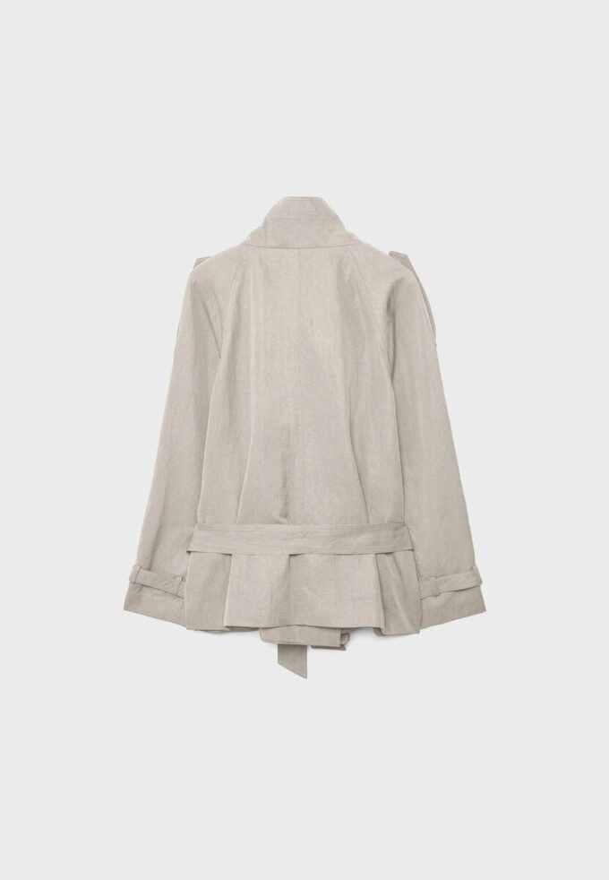 Trenchcoat med hög hals