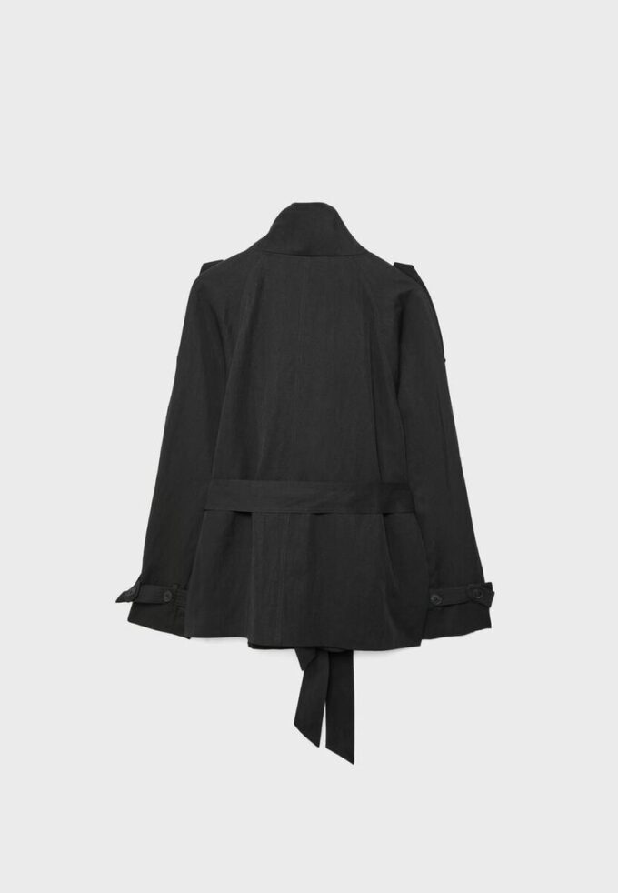 Trenchcoat med hög hals