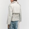 Trenchcoat med hög krage och bälten