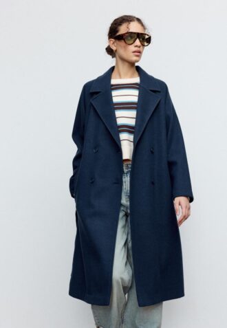 Trenchcoat med Soft Touch-yta
