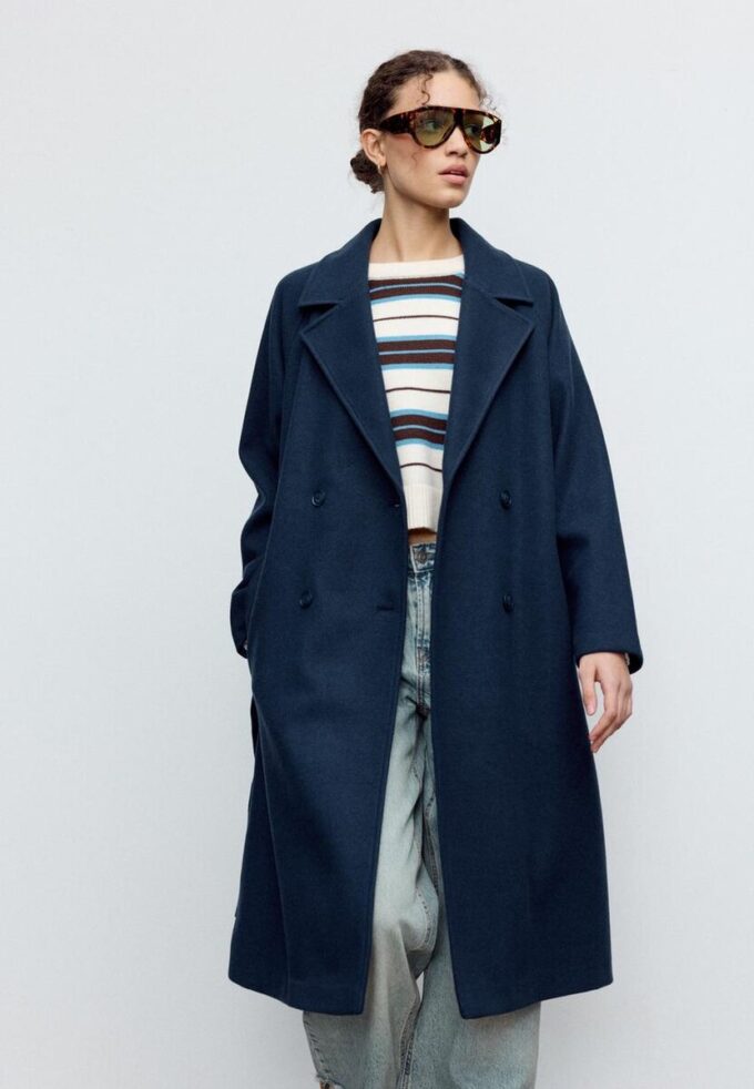 Trenchcoat med Soft Touch-yta