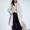 Trenchcoat med Soft Touch-yta Trenchcoat med Soft Touch-yta
